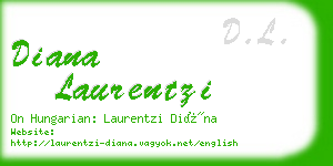 diana laurentzi business card